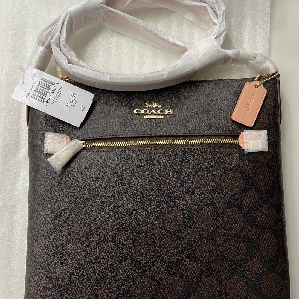 Coach Rowan File Bag In Signature Canvas crossbody NWT